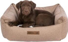 Actual product image Trixie Farello bed, square, 80 × 60 cm, brown/white (Dog)