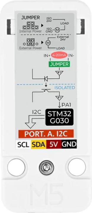 Image du produit M5Stack Unit Analogique vers I2C Entrée de courant 4-20mA