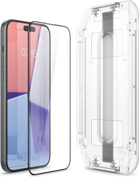 Produktbild Spigen GEHÄRTETES GLAS GLAS.TR „EZ FIT“ FC 2ER-PACK IPHONE 15 PLUS SCHWARZ (2 Stück, Apple iPhone 15 Plus)