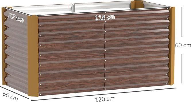 Immagine prodotto Swisshandel24 2er-Set Hochbeet, verzinkter Stahl, 120x60x60 cm