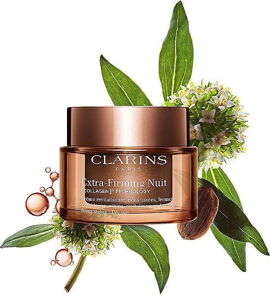 Actual product image Clarins Extra-Firming Nuit (COLLAGEN)³ TECHNOLOGY Crème Peaux sèches Refill (50 ml, Night cream)