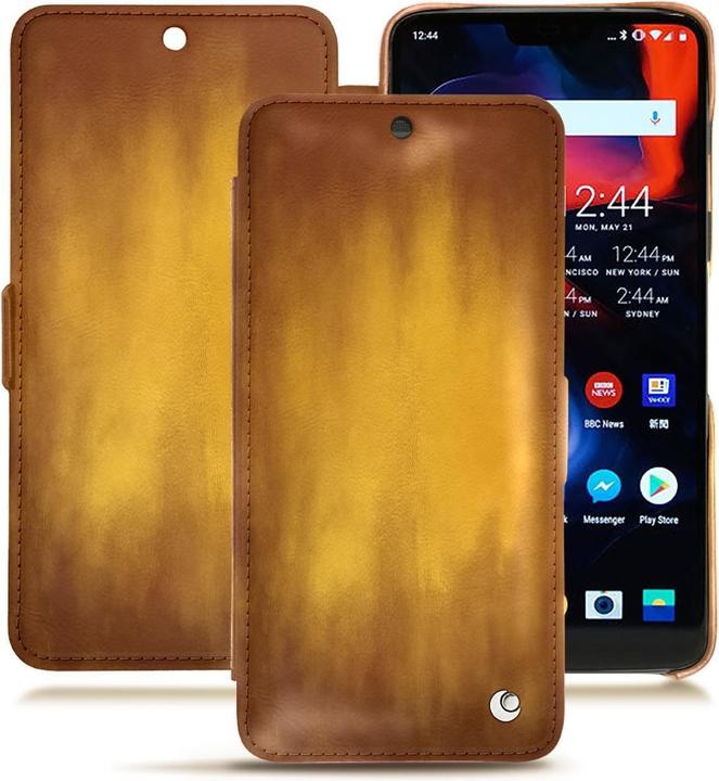 Productafbeelding Noreve Lederen omslag horizontaal (OnePlus 6)