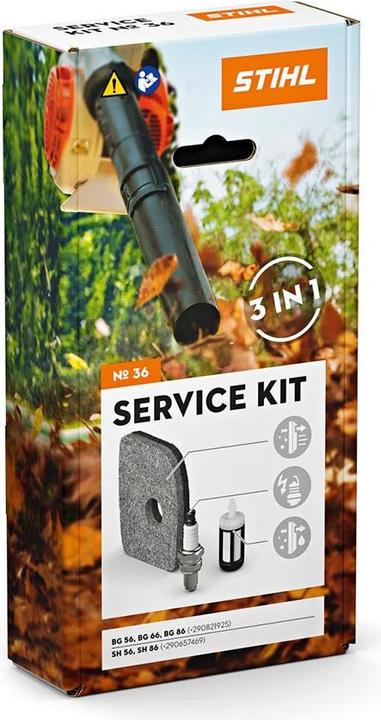 Actual product image Stihl Service Kit 36 BG 56, BG 66, BG 86, SH 56, SH 86 42410074100 Filter, spark plug (Leaf vacuum cleaner + leaf blower, Garden machinery spare parts)
