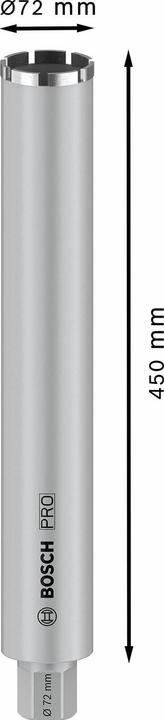Image du produit Bosch Professional Zubehör PRO Core Cutter wet, 72 x 450 mm, 1 1/4-inch UNC (72 millimètres)