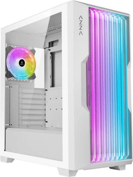 Actual product image Azza Guardian 520WG GAMING Miditower White RGB Glass grille retail (ITX, mATX, ATX)