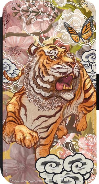 Produktbild PhoneLook Hülle Wallet schwarz Spring 23 japanese tiger (Apple iPhone 14 Pro)