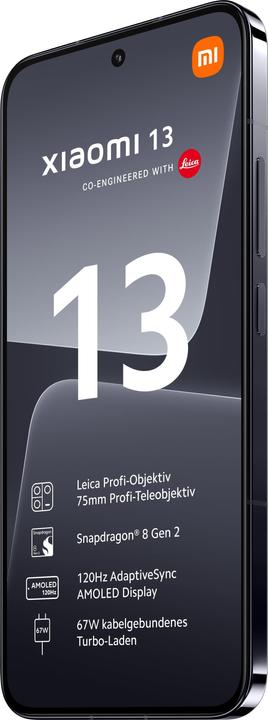 Image du produit Xiaomi 13 (256 Go, Noir, 6.36", Double SIM, 50 Mpx, 5G)