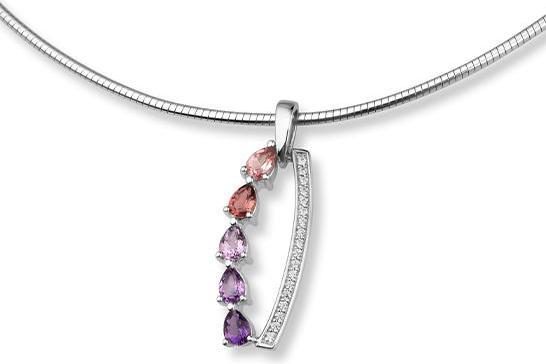 Immagine prodotto Breuning Ciondolo - E.ROSA TURMALINE/Brill. 0,099 Ct. H/si (Oro 750/18 K)