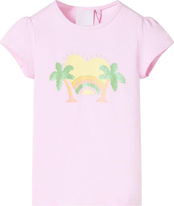 Actual product image VidaXL Children's T-shirt light pink 92,Material: 95 % cotton. 5 (92)