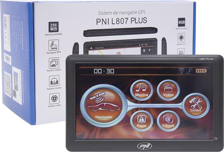 Actual product image PNI GPS navigation system L807 PLUS 7-inch screen, 800 MHz, 256 MB DDR, 8 GB internal memory (7")