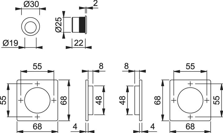 Produktbild Hoppe Schiebetürset M471-Set 5 (Schiebetürgriff)