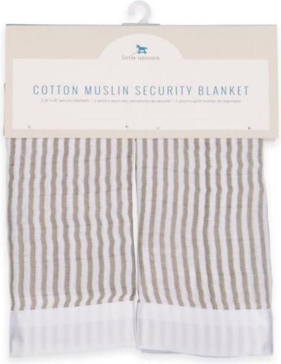 Actual product image little unicorn Cotton Muslin Security Blanket 2 Pack