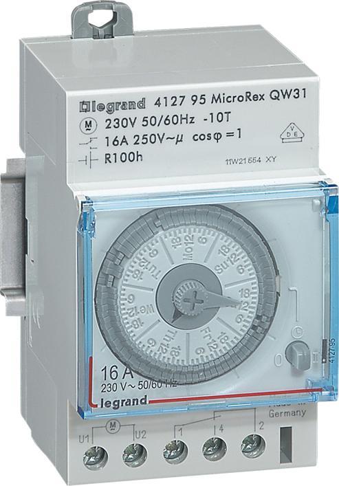 Actual product image Legrand LEG 412795 MicroRex QW31 230V 50-60Hz Weekly timer,qua.