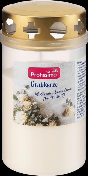 dm Profissimo Grave candle with lid white