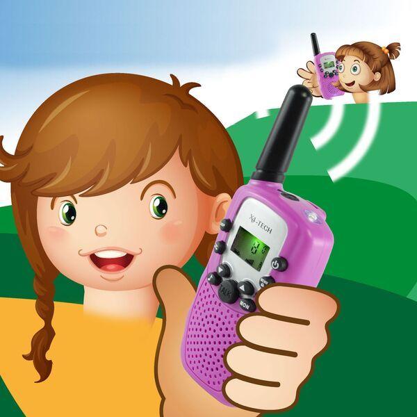 Actual product image X4 TECH Walkie Talkie set of 2 pink (3 km)