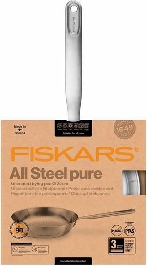 Actual product image Fiskars All Steel Pure (24 cm, Frying pan, Stainless steel)