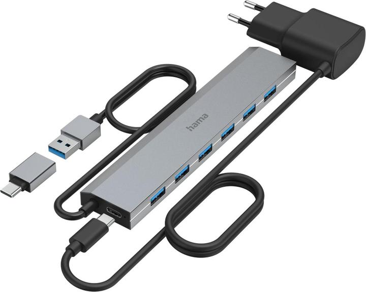 Actual product image Hama 7 Port USB-Hub (USB-C, 7 Ports)