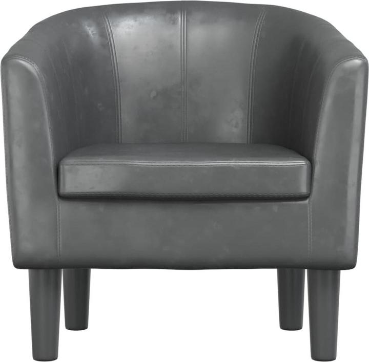Image du produit VidaXL Clubsessel Grau Kunstleder,Farbe: Grau,Material: Kunstleder