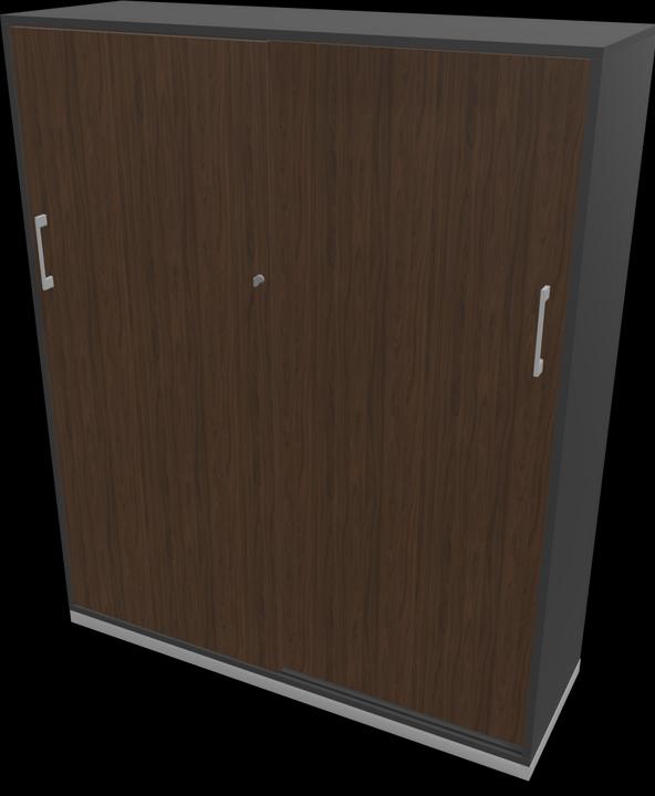Walnut decor dark with structure, Silver grey, Dark grey