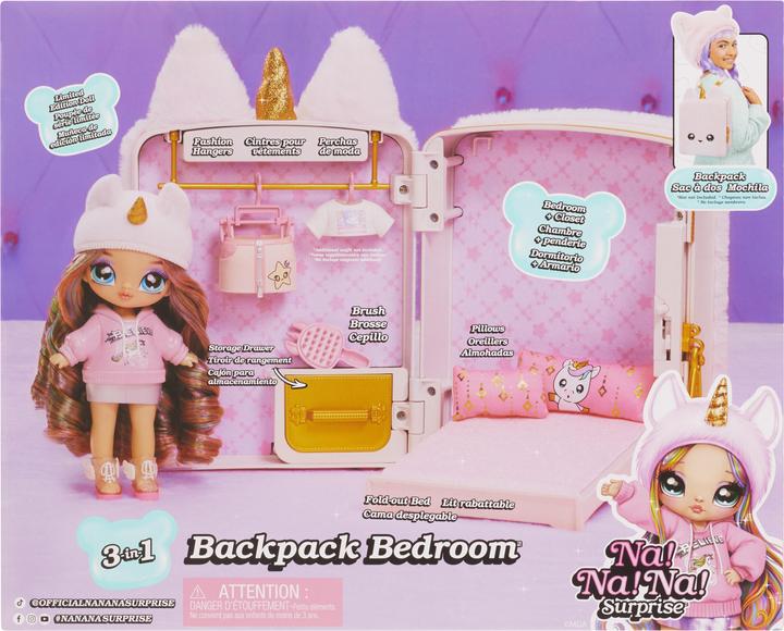 Produktbild MGA Na. Na. Na. Surprise 3-in-1 Backpack Bedroom Unicorn Playset