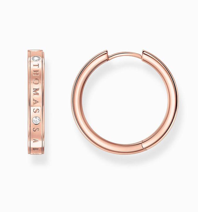 Produktbild Thomas Sabo Creolen mit Weissen Steinen Verroségoldet (925er Silber)