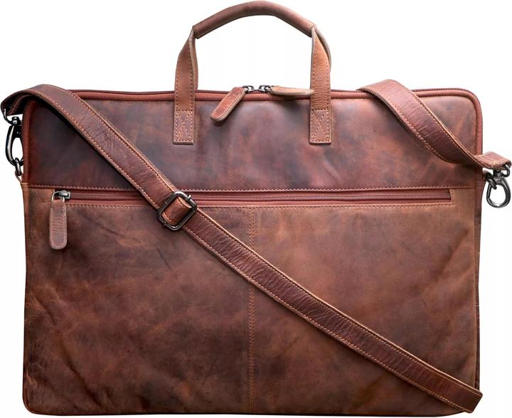 Actual product image Greenwood Laptoptasche Business-/Schultasche 17 Zoll Echtleder Fred Sandel No.5 (17")