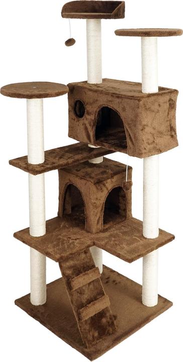 Immagine prodotto Wiltec Albero tiragraffi marrone 130 cm Albero tiragraffi per gatti Albero arrampica gatti (130 cm, Marrone)