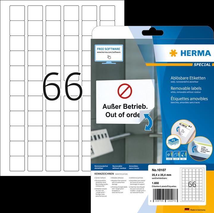 Image du produit HERMA Étiquettes détachables A4