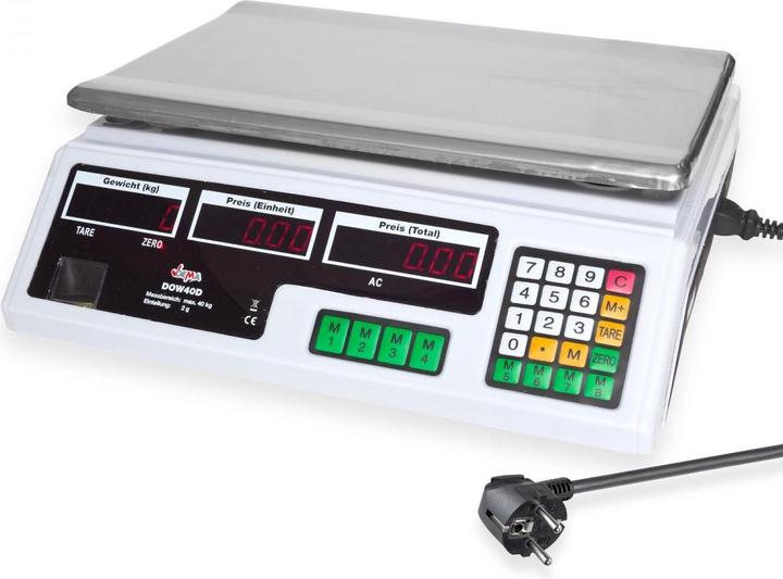 Produktbild Dema Obstwaage Ladenwaage Industriewaage Marktwaage Preiswaage Waage Digital 40 kg