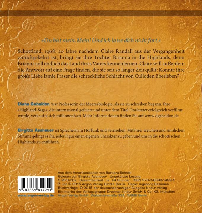 Immagine prodotto Outlander Il tempo preso in prestito (Diana Gabaldon, Birgitta Assheuer, Barbara Schnell, Tedesco)