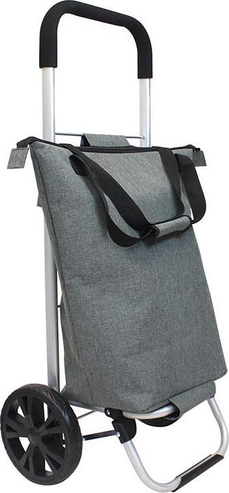 Perel Einkaufswagen - 60 l - Gro?e R?der - Abnehmbare Tasche