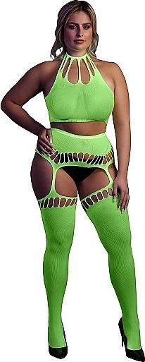 Produktbild Ouch! Two Piece with Crop Top and Stockings (XL, XXL, 3XL)