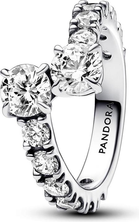Produktbild Pandora Glitzernder Überlappender Band-Ring (48, 925 Silber)