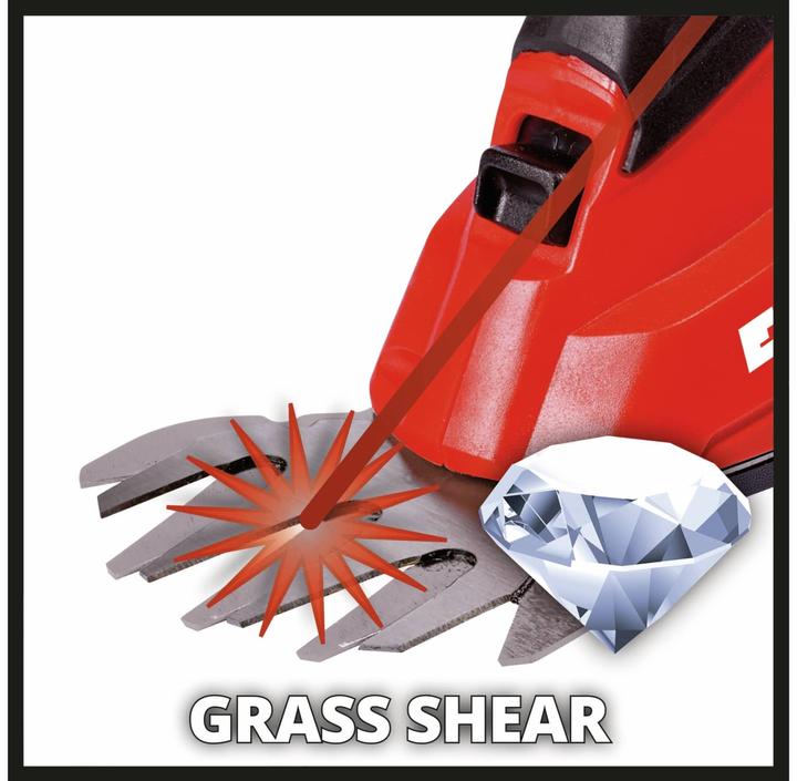 Actual product image Einhell cordless grass and shrub shears (Cordless hedgecutters)
