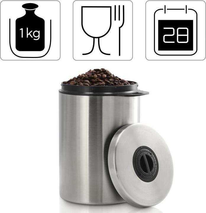 Immagine prodotto Xavax barattolo per caffè/tè Barattolo in acciaio inox per 1 kg di caffè in grani (1 l)