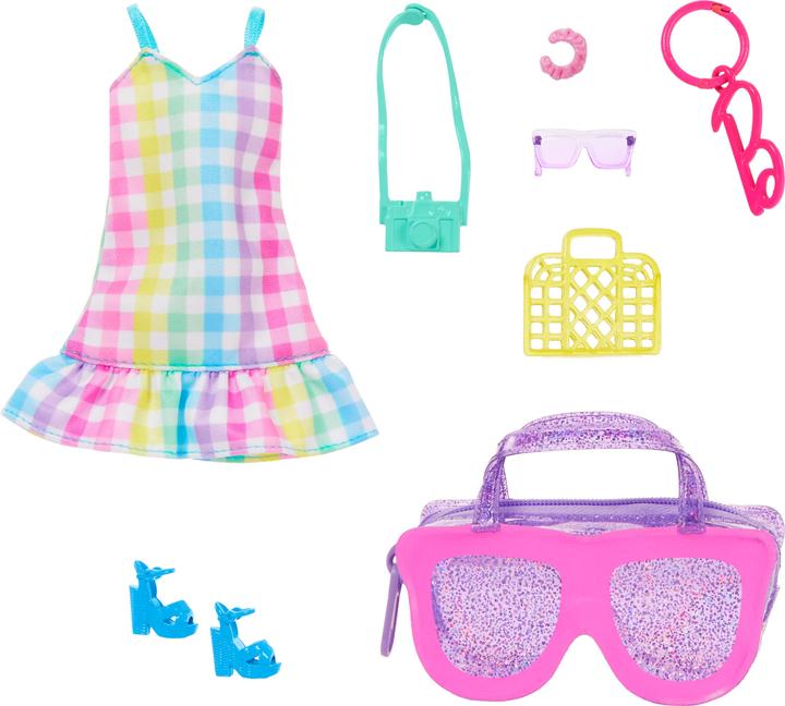 Barbie Vêtements de mode et sac de luxe avec accessoires dans un présentoir de comptoir