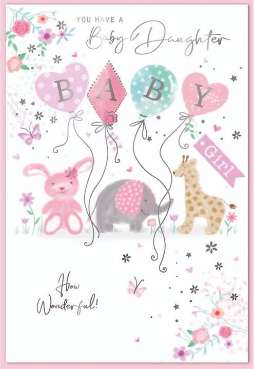 Produktbild Simon Elvin Grusskarte You Have A Baby Daughter 6erPack Karton (6 Stk.)