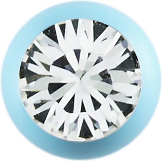 Immagine prodotto Star Piercing Micro sfera azzurro pastello con Swarovski argento (senza ottone, Acciaio chirurgico 316L)