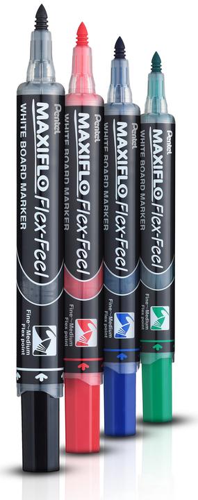 Actual product image Pentel Whiteboard Marker Maxiflo MWL5M (Assorted, 4 x)