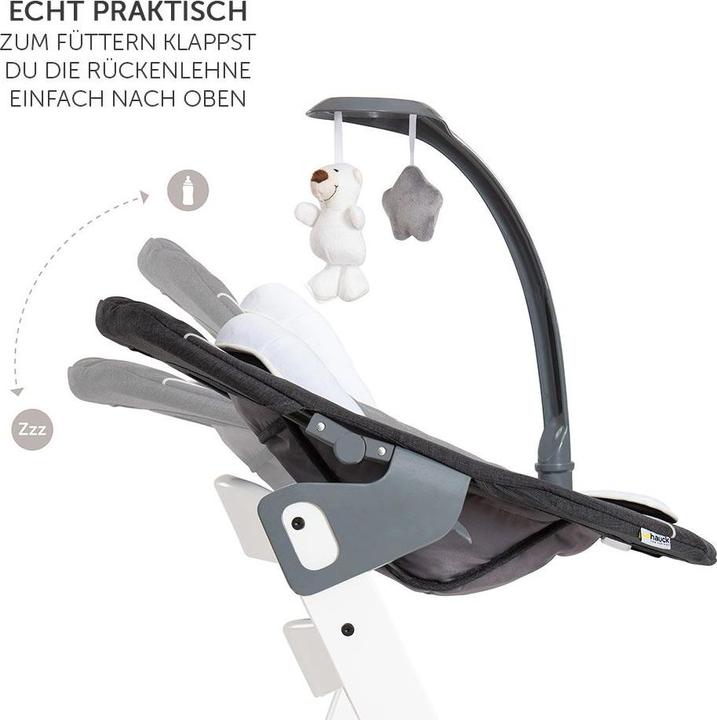 Actual product image Hauck Highchairs Alpha Plus White Newborn Set Deluxe - 4-piece highchair (Highchair)