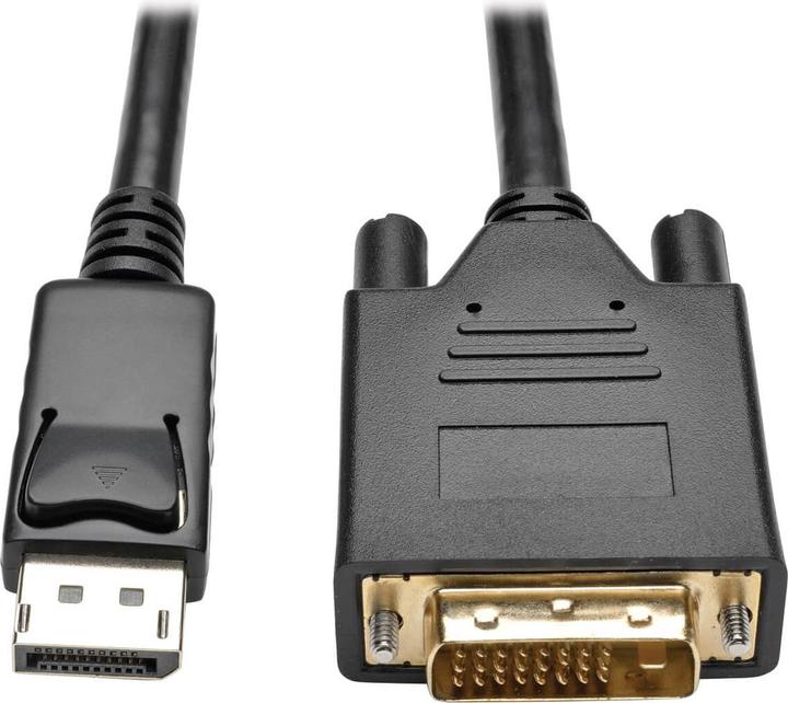 Actual product image Eaton DisplayPort 1.2 to DVI Active Adapter Cable DP with Latches to DVI-D Dual Link M/M 3 (0.91 m, DisplayPort)