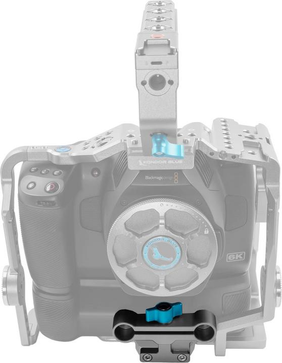 Produktbild Kondor Blue 15MM Gray Rail Block Adapter for BMPCC 6K Pro Battery Grip Cage (Space Gray)