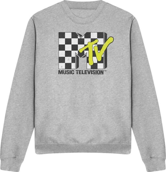 Actual product image MTV Unisex Adult Checkerboard Logo Sweatshirt (S)