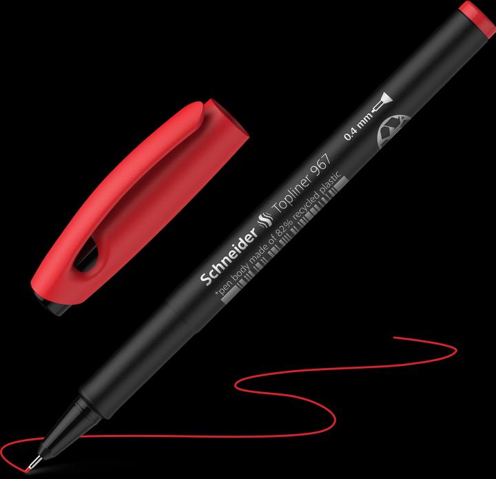 Actual product image Schneider Fineliner Topliner 967 (Red, 1 x)
