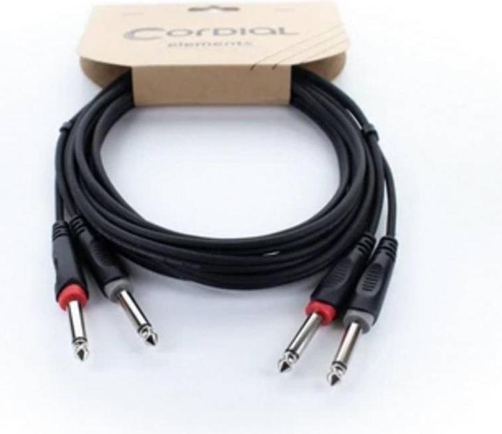 Produktbild Cordial 14845 Klinke Audio Anschlusskabel (2x Klinkenstecker 6.3 mm (mono) - 2x (3 m, 6.3mm Klinke (Jack))