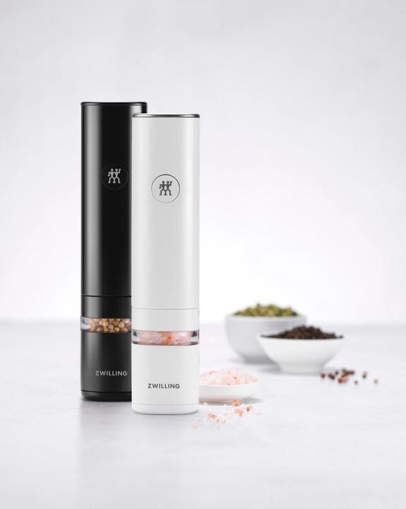 Image du produit Zwilling Moulin à épices électrique Enfinigy, set de 2, noir/blanc (Poivre, Sel)