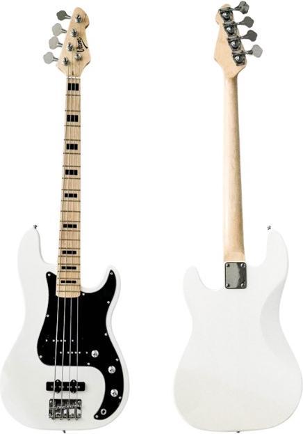 No Name Elektrische Bassgitarre V-TONE PJB46 WH weiss 4/4 (Electric guitar)