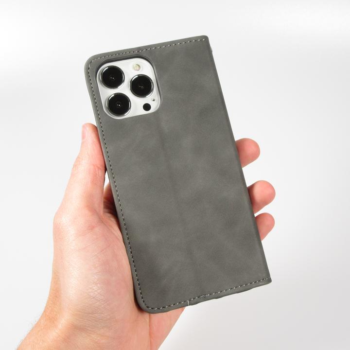Produktbild PhoneLook Leder Tasche Case Flip Wallet vintage mit Magnetverschluss und Kartenhalter (Apple iPhone 15 Pro)