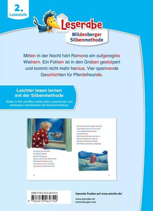 Produktbild Ravensburger Leserabe mit Mildenberger Silbenmethode: Pferdegeschichten (Deutsch, Julia Boehme, Dorothea Ackroyd, 2023)