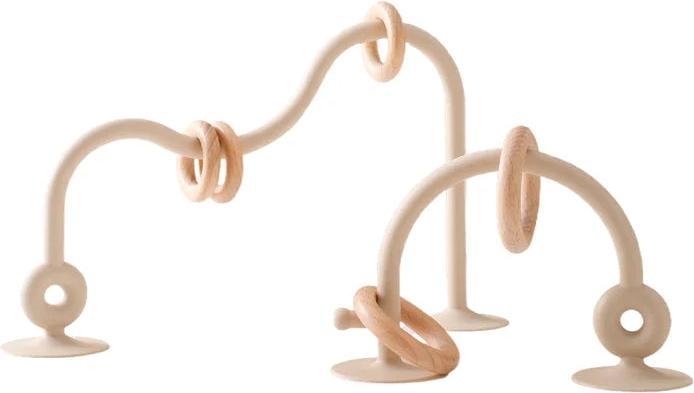 Produktbild Activity Board Kinder Holz Ring weich BPA frei Silikon Beissring Spielzeug Kleinkind Zahnen Kauen